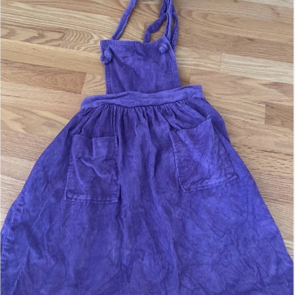 Vintage Purple Corduroy Dress/jumper girls size 8